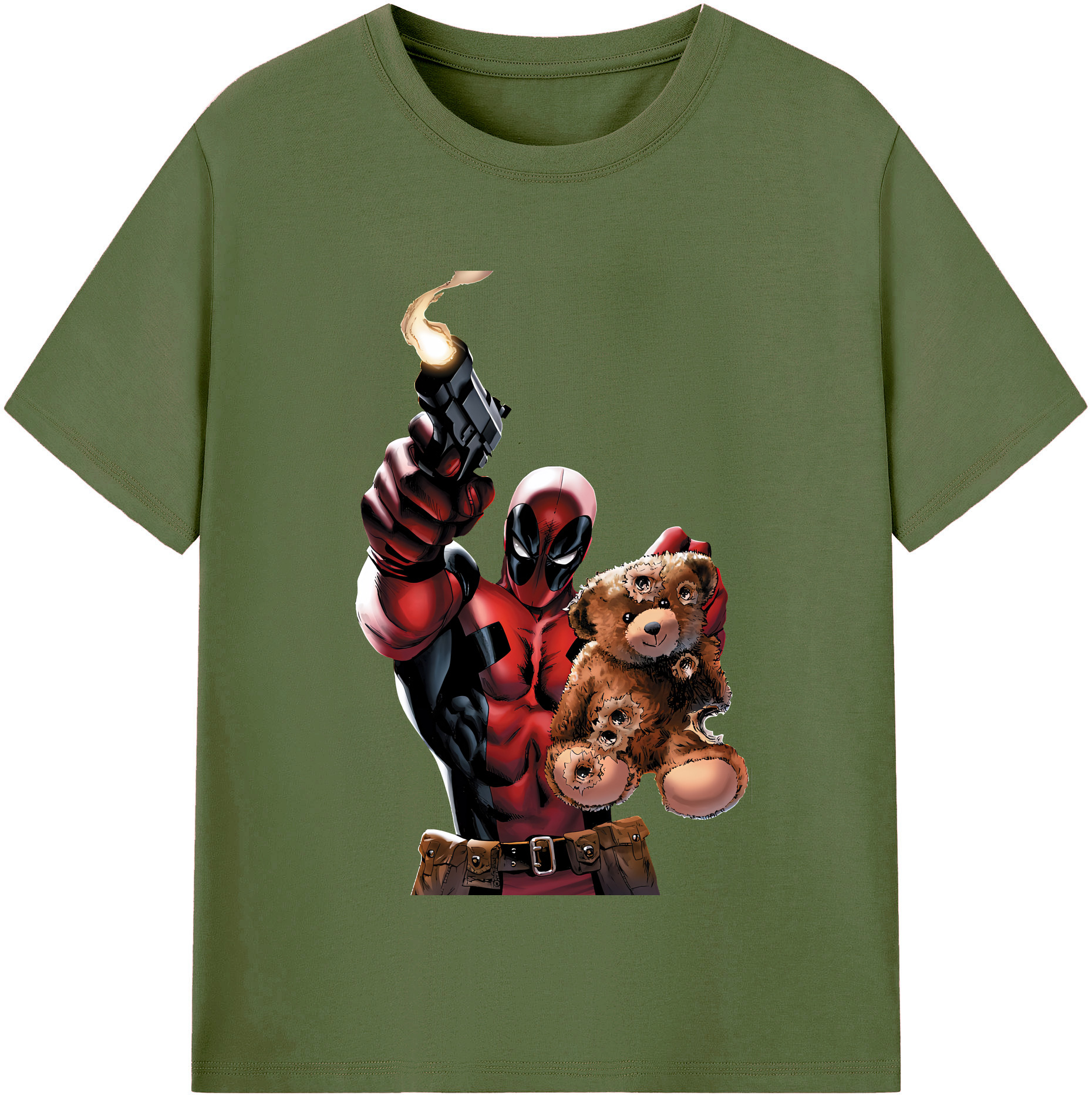 （画像用） Deadpool デッドプール 綿100％半袖Tシャツ（フロントプリント）